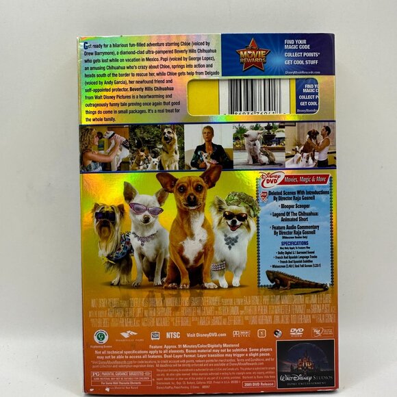 Walt Disney Beverly Hills Chihuahua DVD Rated PG  Wide and Full Screen - Picture 2 of 2
